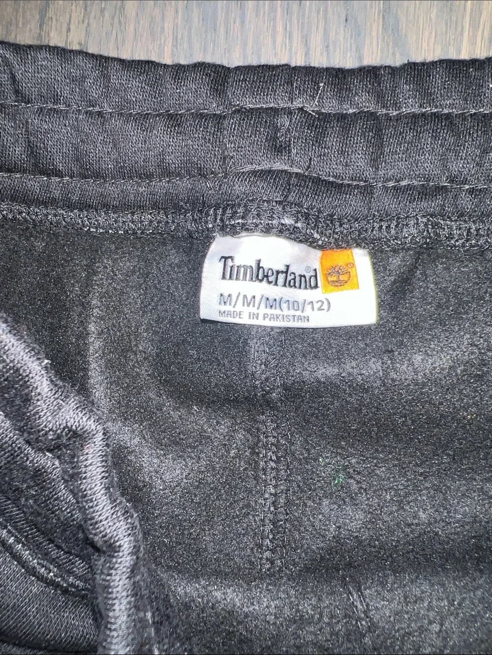 Timberland Black Sweatpants with Yellow Tree Logo